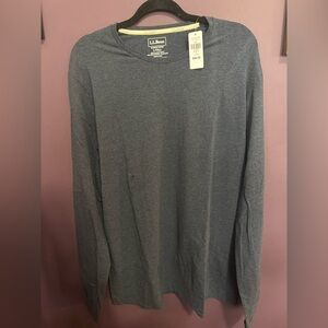 L.L. Bean Men's Long Sleeve Tee in Deep Blue